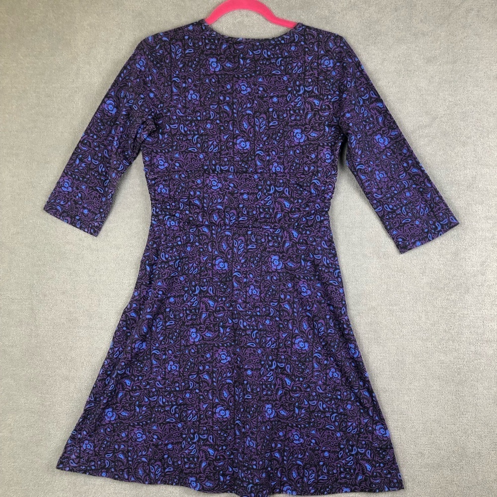 Patagonia Margot 3/4 Sleeve Paisley V Neck Organic Cotton size M - Picture 4 of 5